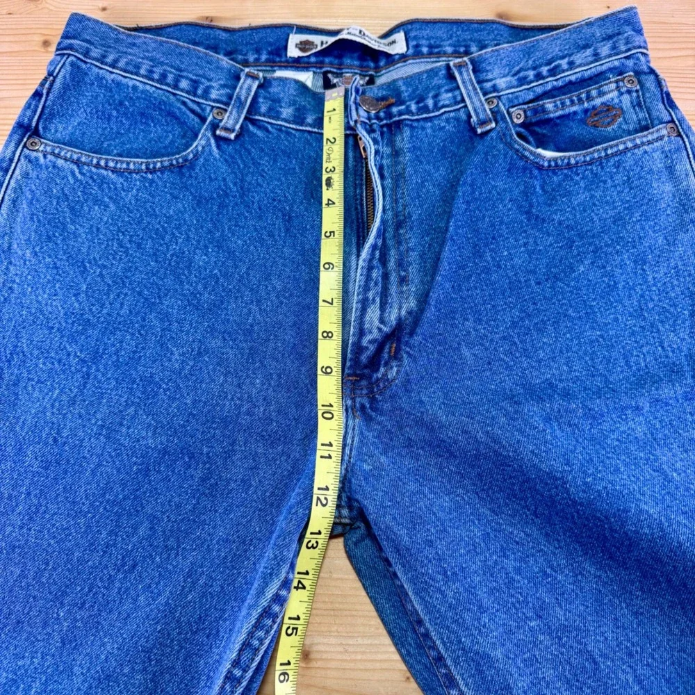 Harley-Davidson Classic Blue Denim Jeans Men's 36x34 Heavy Cotton Motorcycle‎